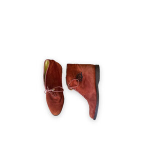 Vintage Bottega Veneta Rust Suede Lace Up Ankle Bootie 7.5